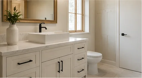Modern bathroom vanity cabinetry